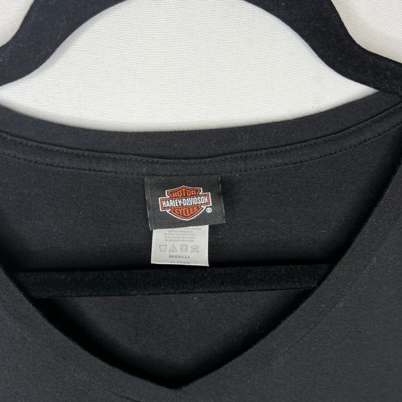 Harley Davidson Cold Shoulder Bike Week 2017 Shirt Blouse Black Skull Size XL - Picture 6 of 10